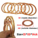 20X Brass Flat Washer Copper Crush Washer Gasket Seal Ring For Boat High Quality