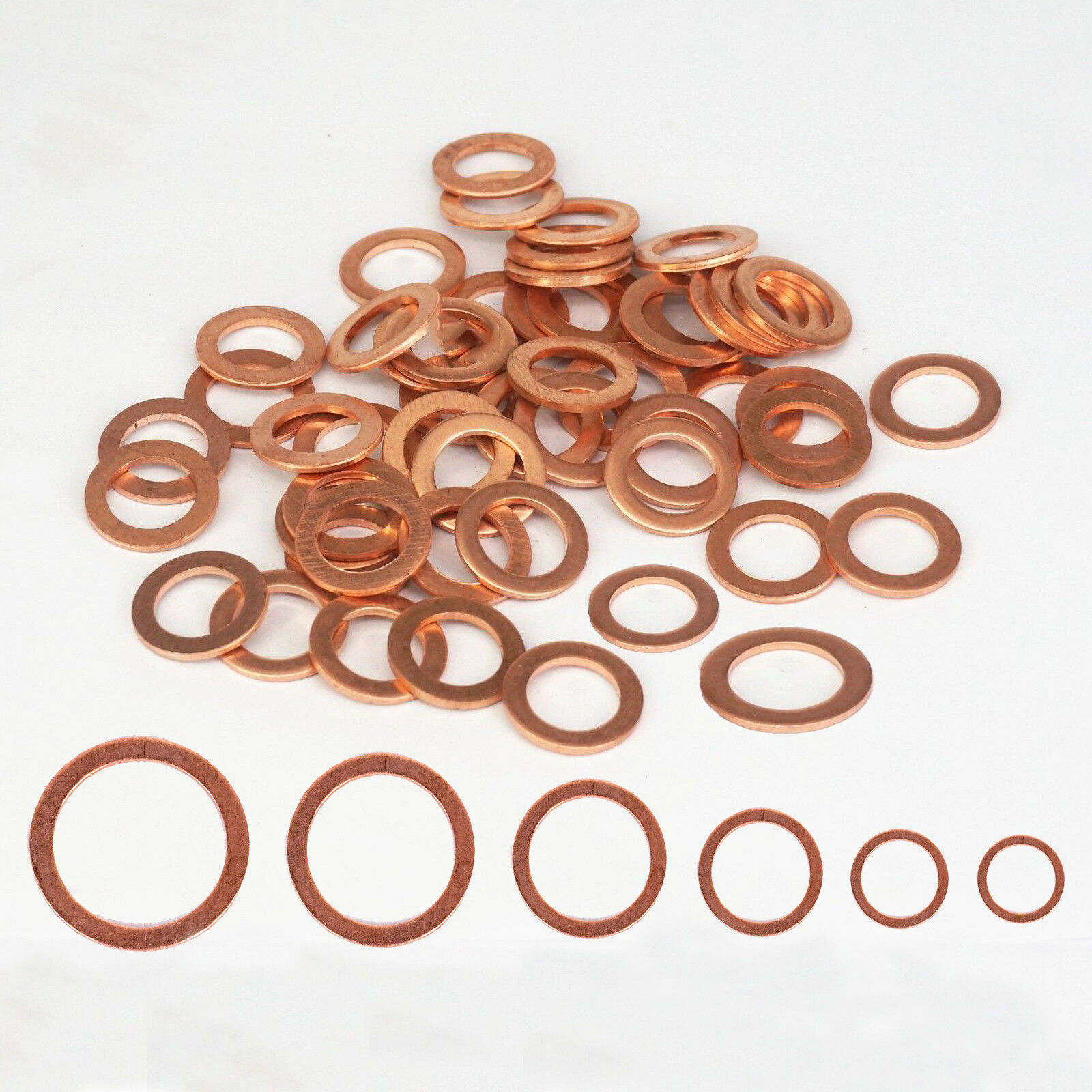 Various Sizes Brass Flat Washer Copper Crush Washers Gasket Seal Ring For Boat