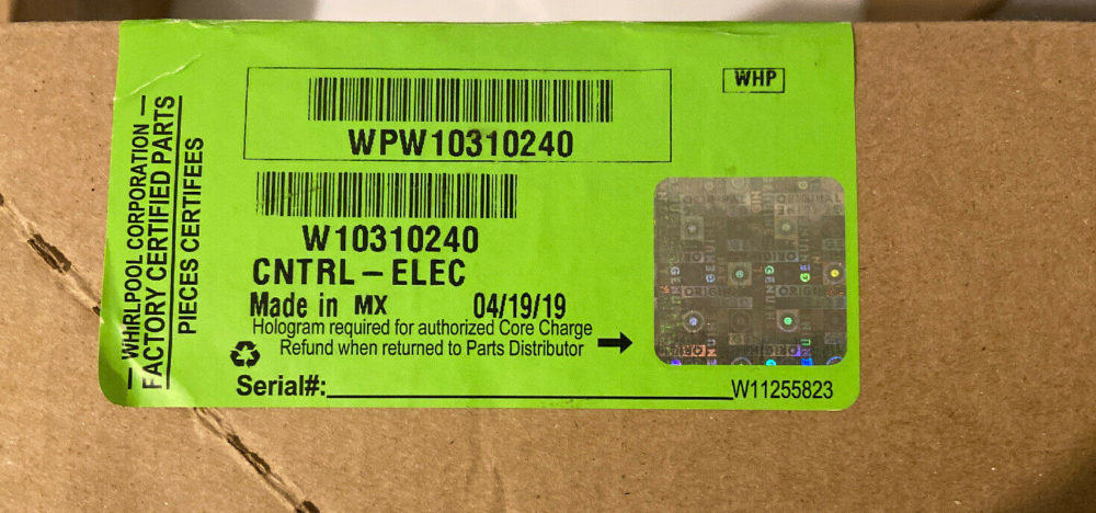 W10310240 Whirlpool Refrigerator Main Control Board WPW10310240 2-3 Day Delivery