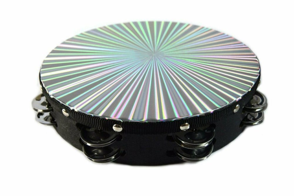 8" 3D Tambourine Music Double Row Jingle Percussion Instrument Church
