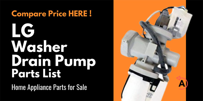 LG Washer Drain Pump Parts List for LDS5811BB-02 WM2901HVA WM2801HRA WM3470HWA/00 WM4270HWA