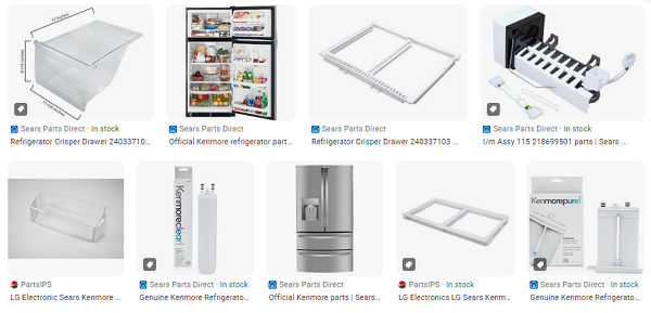 Sears PartsDirect Kenmore Refrigerator Parts