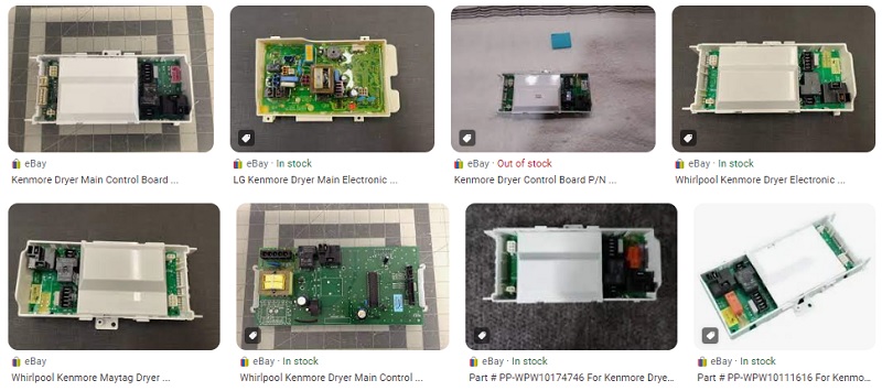 Kenmore Dryer Control Board Parts List