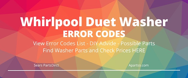 Whirlpool Duet Washer Error Codes List