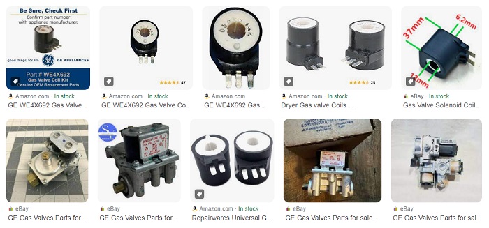 General Electric Dryer Parts - Gas Valve Coils