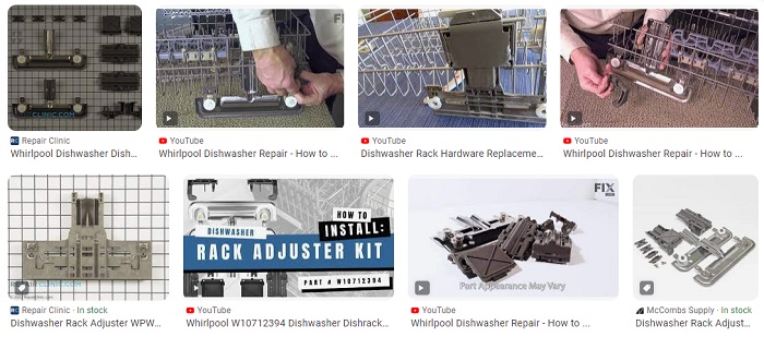 Whirlpool Dishwasher Dish Rack Adjuster Kit