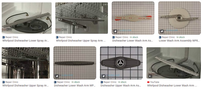Whirlpool Dishwasher Spray Arm Parts