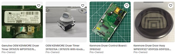 Used Kenmore Dryer Parts