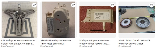 Used Whirlpool Washer Parts